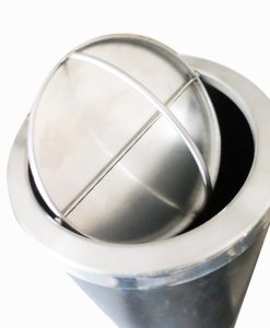 Thùng rác Inox tròn nắp lật A35P 2 nap thung rac inox nap lat A35