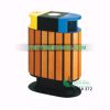 Thùng rác gỗ 2 ngăn có gạt tàn A78E