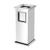 Thùng rác inox vuông có gạt tàn