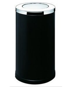 Thùng rác Inox tròn nắp lật A35P 4 thung rac thep phun son nap lat A35