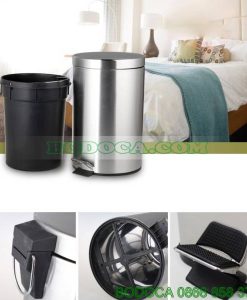 Thùng rác inox đạp chân 7L nhỏ gọn