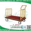 Xe kéo hành lý hình chữ U chất liệu Inox mạ vàng cao cấp