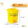 Thùng rác nhựa đạp chân 68 lít AF07317
