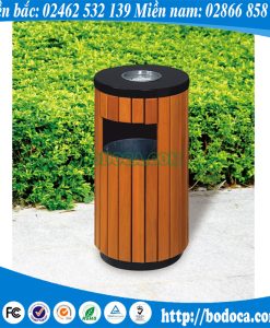 Thùng rác ngoài tròi có gạt tàn HW-01