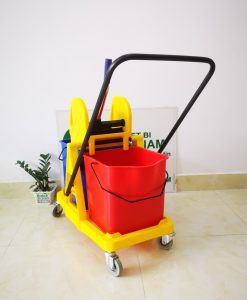 Xe đẩy ép vắt nước tấm lau nhà 2 xô AF07074 Bodoca