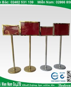 Bảng chỉ dẫn bằng inox mạ vàng khổ giấy A4